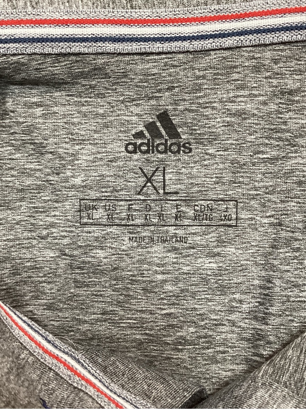 adidas Golf USA Olympic Polo Shirt Men’s XL NWT Blue Gray Colorblock UPF 50 NEW - Picture 12 of 13